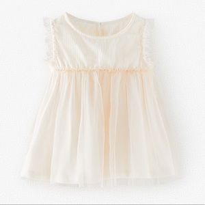 Zara top with tulle detail